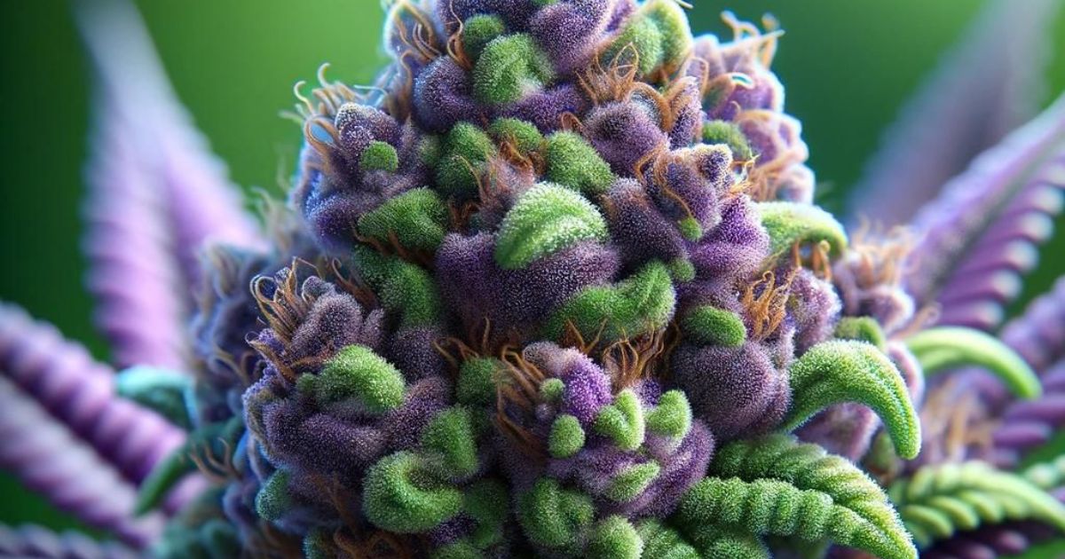 purple on weed