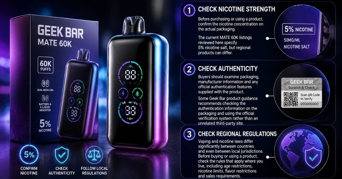 Geek Bar MATE 60K Disposable Vape 5%